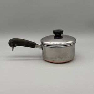 Vintage Revere Ware 1801 1 Qt. Sauce Pan Pot with Copper Bottom & Lid